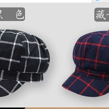 Винтажный Британский Стиль Осень-зима унисекс хлопковые шапки Newsboy мужские и женские клетчатые плоские Восьмиугольные кепки Мужские Женские береты Boina шапки