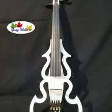 Красивый белый цвет SONG бренд оптимизированный 4/4 электрическая скрипка, твердая древесина#7861