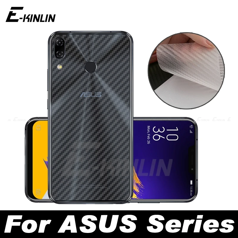 

3D Carbon Fiber Back Cover Screen Protector Protective Film For Asus ZenFone 5 5Z 6 ZS630KL ZS620KL ZE620KL Not Tempered Glass
