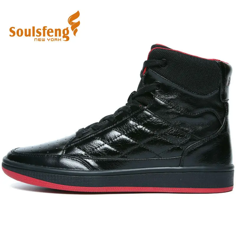 Men Skateboarding Shoes Spring Autumn Leather Mesh Boots Breathable