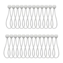 50 упаковок шаровой банджи 6 дюймов белый тяжелый 16 см брезент банджи шнуры 4 мм Резина для палаток, грузов, холдинг провода и шланги