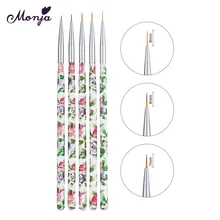 Комплект для ногтей профессиональный маникюрный набор 5 шт./компл. Ретро цветок тянуть ручки ногтей Pen Set аксессуары для ногтей инструменты для ногтей для Для женщин