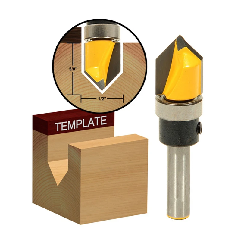 HALF PRICE 1//4/" TCT ROUTER BIT TEMPLATE CUTTER 1//2/" X 1/" X 1//2/" NEW