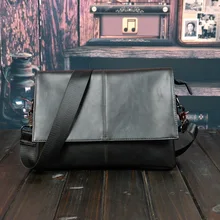 Crazy Horse PU Leather Briefcase men Business Bag Men Briefcase Leather Laptop Bag tote male Office Bag Handbag big