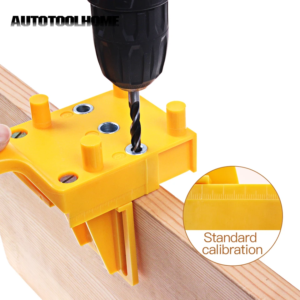 Handheld Woodworking Doweling Jig Set Wood Dowel Drilling Hole Saw 6 //8 //10mm