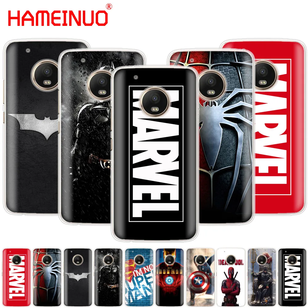 

HAMEINUO MARVEL spiderman iron man super bat case phone cover For Motorola Moto X4 E4 C G6 G5 G5S G4 Z2 Z3 PLAY PLUS