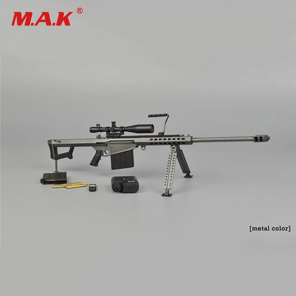 

1:6 Scale Soldier Action Figure Accessory Metal Color Sniper Rifle Gun Weapon Model for 12 inches Figure