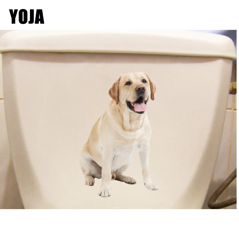 

YOJA 12.9*20.5CM Labrador Dog Home Room Wall Decals WC Decor Toilet Seat Sticker T1-0255