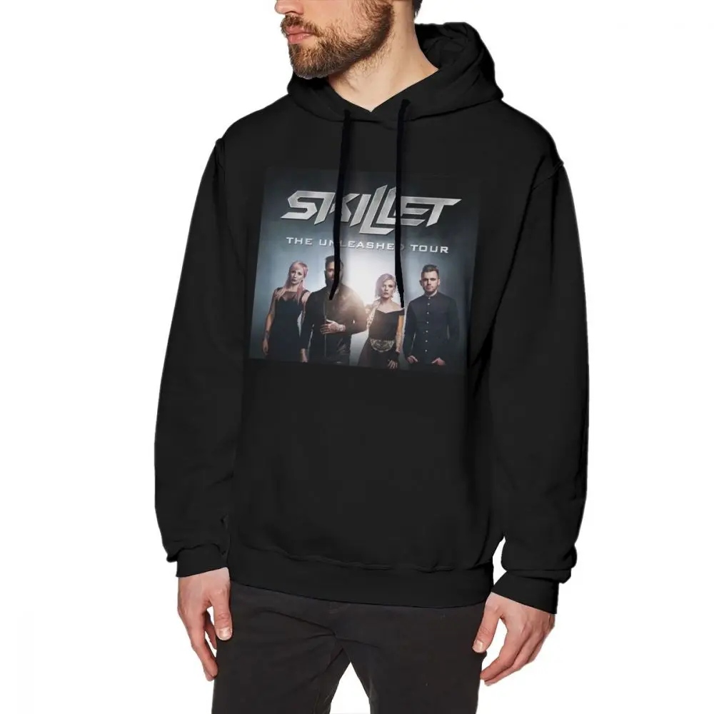 

Skillet Hoodie Skillet The Unleashed Tour 2017 Hoodies Fashion Men Pullover Hoodie Purple Streetwear Long Length Cotton Hoodies