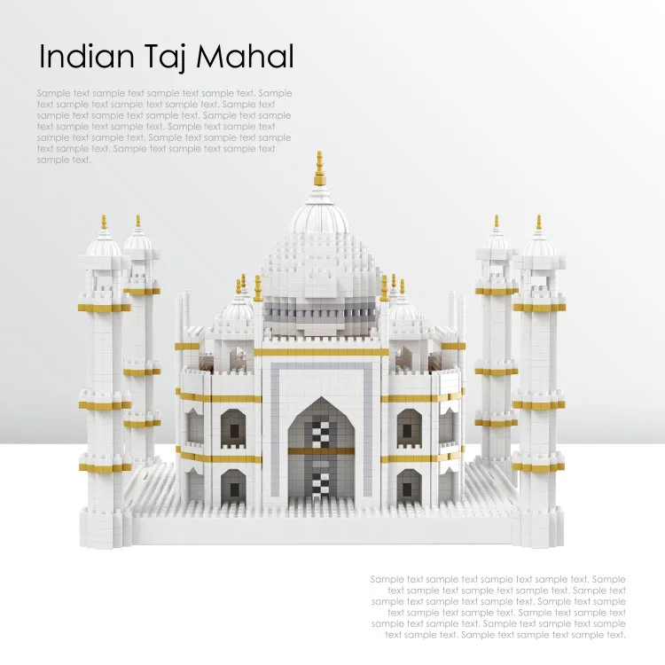 

Balody Mini blocks 3200pcs Architecture Building Bricks Castle Model India Taj Mahal Juguetes Girls Gifts for Kids 16067