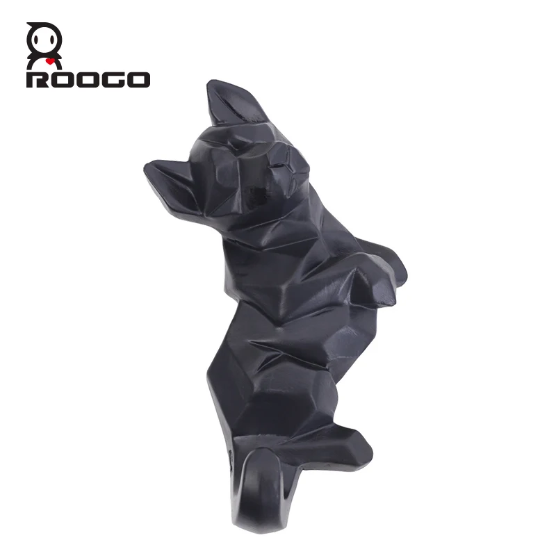 Настенная вешалка Roogo с животными из смолы низкая многоугольная собака держатель