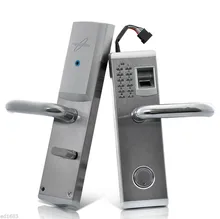 Biometric Electronic Door Lock Fingerprint, Password, Mechanical Key Digital Code Keyless Lock Stainless Steel lk902FS