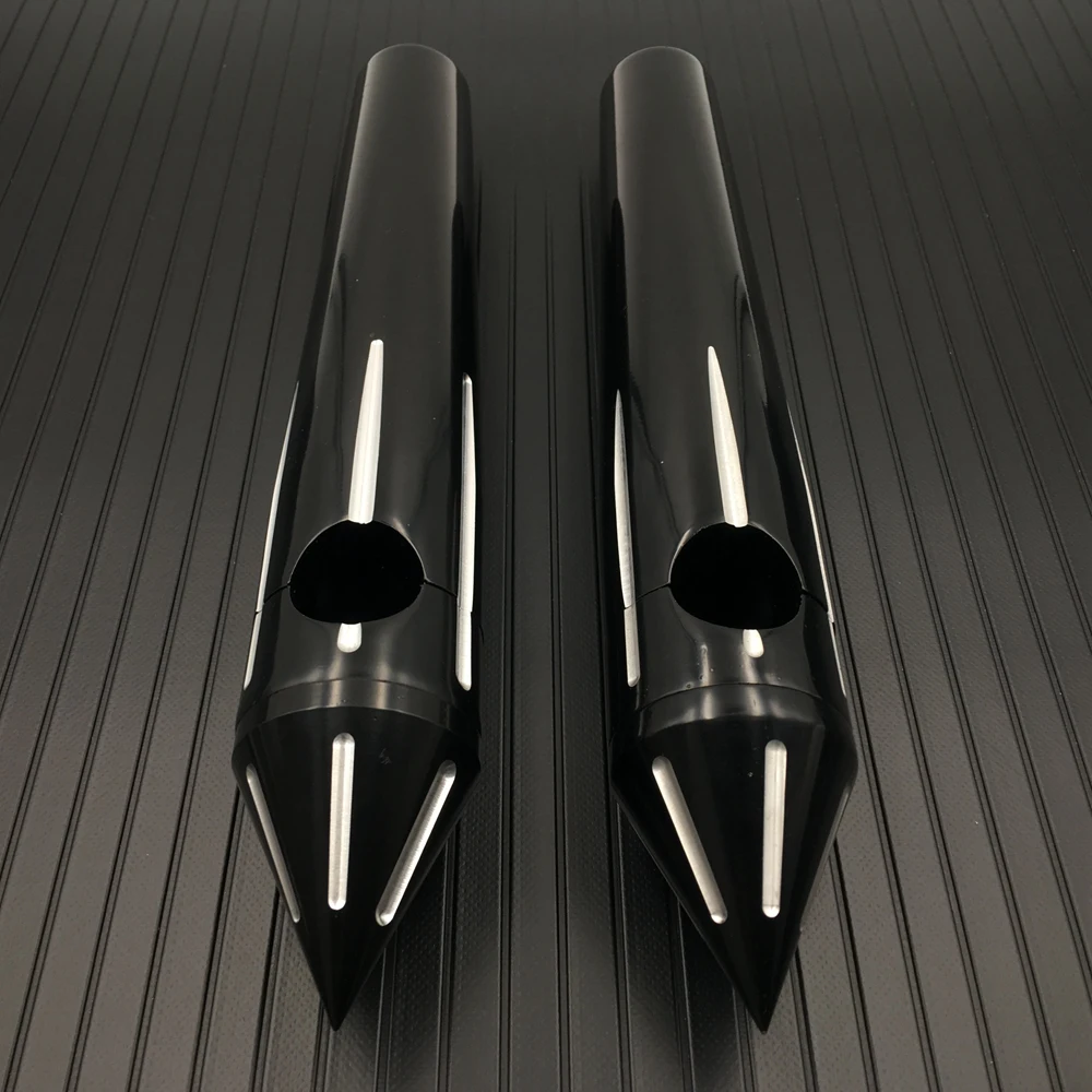 Черный алюминиевый шип Заготовка " Руль стояки для Harley Softail Dyna Sportster custom 8" Rise