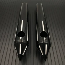 Черный алюминиевый шип Заготовка " Руль стояки для Harley Softail Dyna Sportster custom 8" Rise