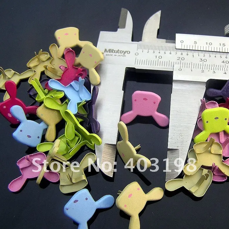 

Wholesale! 20mm 100pcs Mixed color Cute animals shapes scrapbooking Brads, Small round nails metal brads, Free Shipping