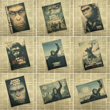 

Rise of the Planet of the Apes James Franco Home Furnishing decoration Kraft Movie retro Poster Drawing core Wall stickers