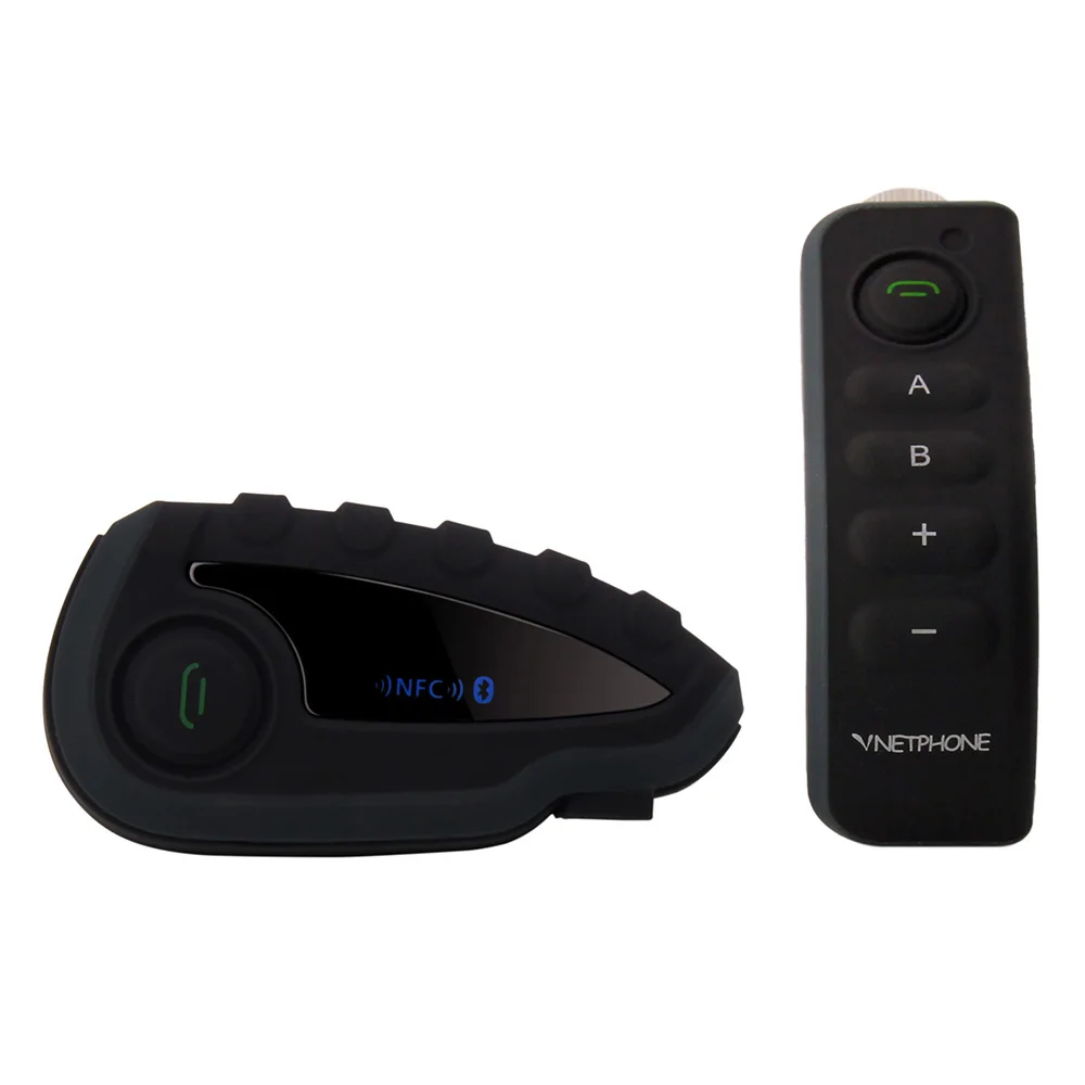

Vnetphone V8 1200M Motorcycle Helmet Intercom Full duplex talking NFC Remote Control Bluetooth Interphone Headset 5 Rider
