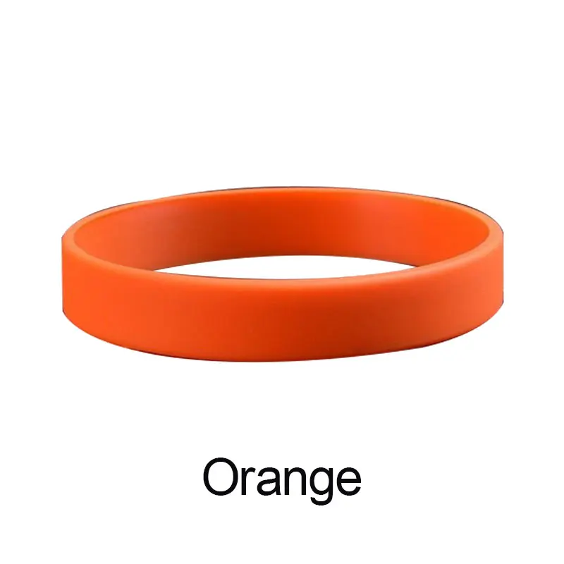 Фитнес Силиконовый баскетбольный браслет для поддержки запястья, спортивный эластичный баланс, мощный браслет, 12 цветов, высококачественный резиновый браслет - Цвет: Оранжевый