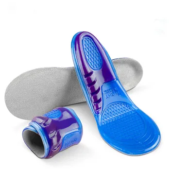 

1 Pair Orthotic Arch Support Massaging Insole Large Size Silicone Anti-Slip Gel Soft Sport Shoe Insole Pad For Man Women