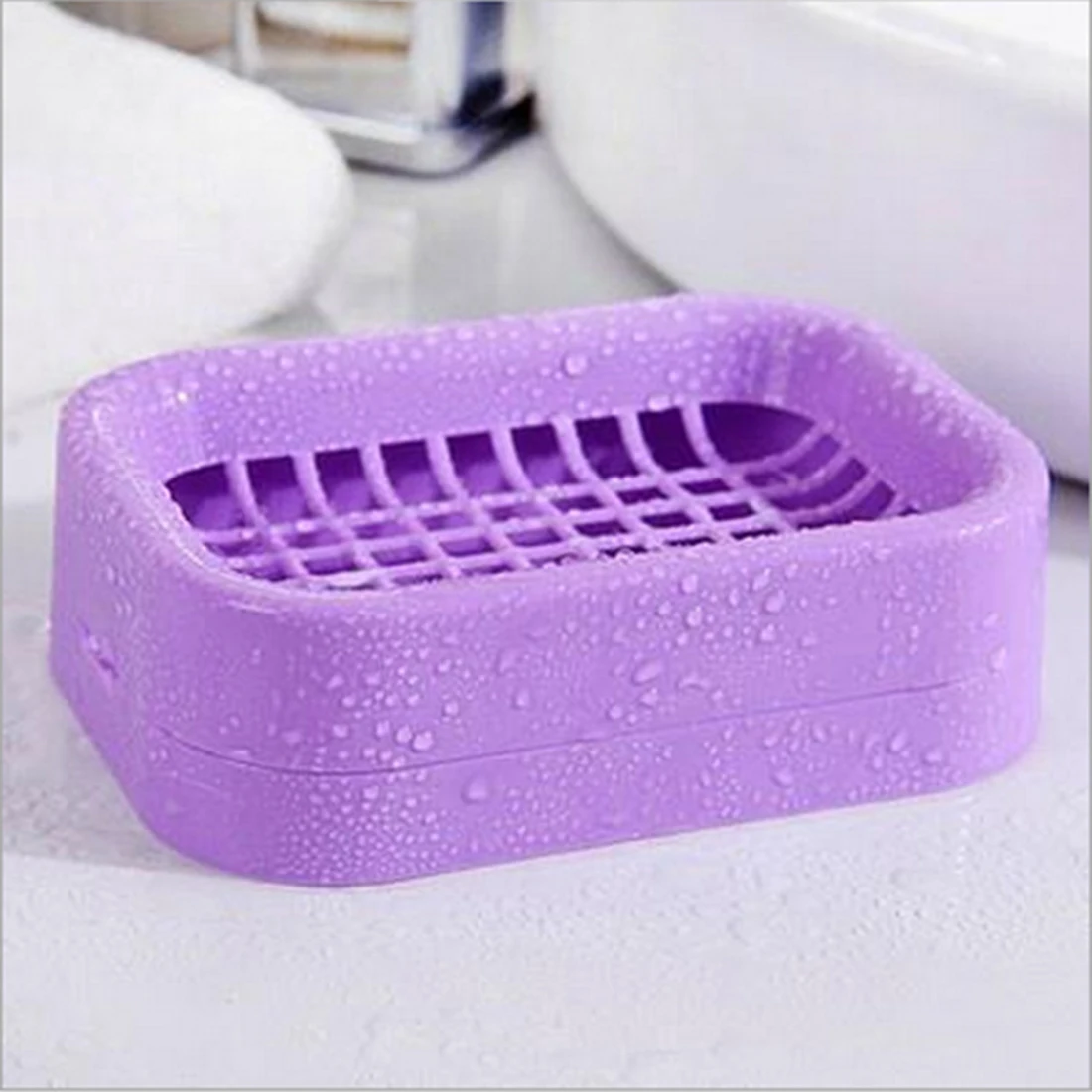New Brand 1pc Double Layer Plastic Drainage Soap Box Holder Non Slip 1pc Soap Draining Holder