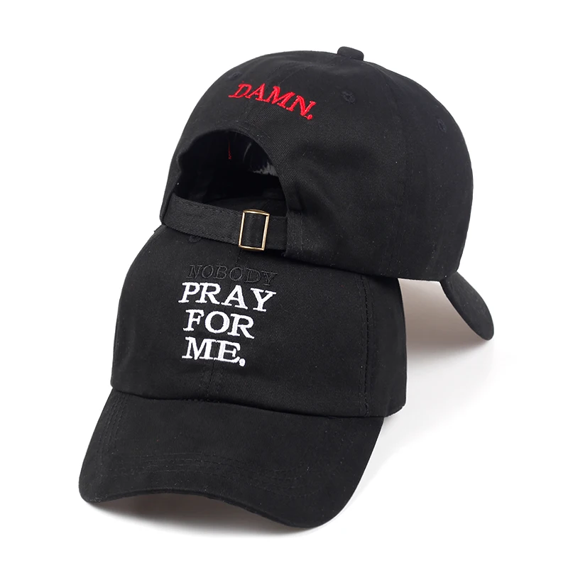 

2018 NEW Summer Embroidery DAMN. dad hat NOBODY PRAY FOR ME. Adjustable Hip Hop Snapback Baseball Caps damn Hats