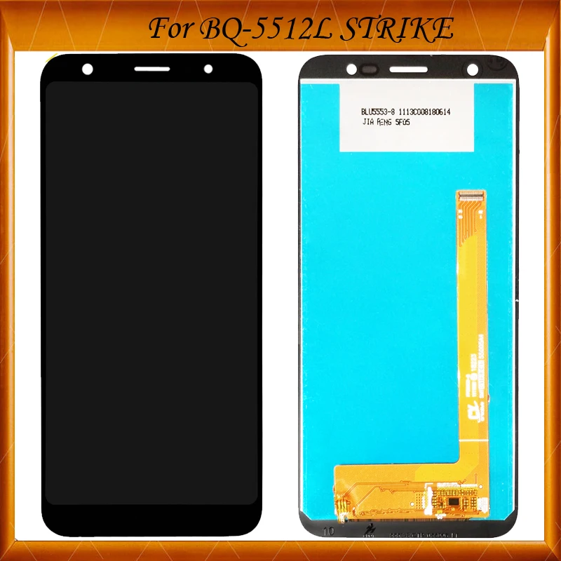 Черный/золотой цвет для BQ Mobile BQ-5512L Strike Forward BQ5512L 5512L ЖК-дисплей + сенсорный экран