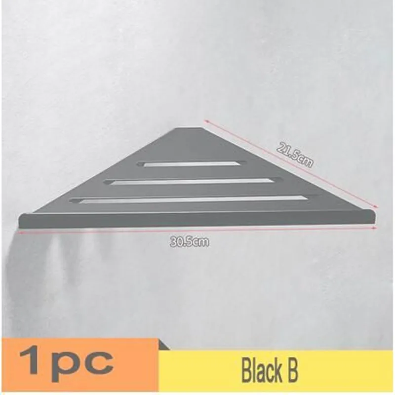 Полка для ванной из нержавеющей стали черная угловая настенная полка для хранения шампуня корзина для ванной комнаты держатель для ванной Душевой полки - Цвет: black1