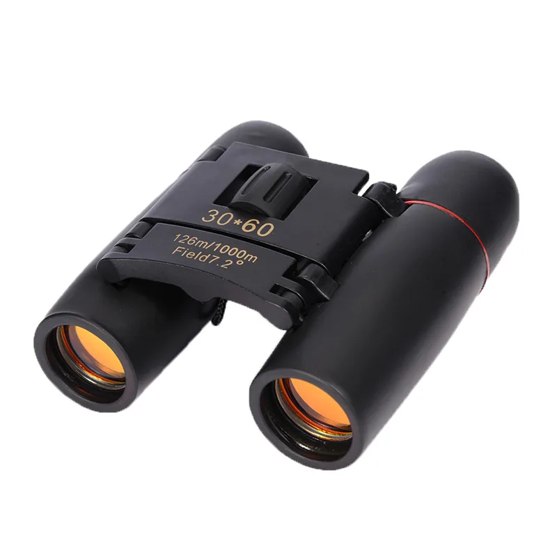 

HD Day Night Vision Mini Folding Binoculars 30X60 Blue/red Film Coating Zoom Optical Len Binocular Telescope 126m / 1000m