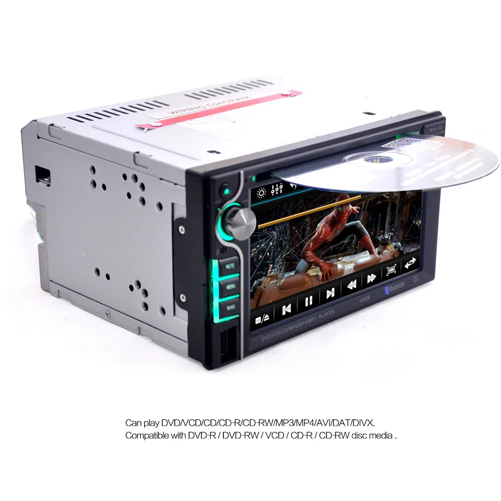 Perfect Car Multimedia Player Double 2 Din 6.2 In Dash Stereo Car DVD CD Player Bluetooth Radio universal Car Radio #G10 5