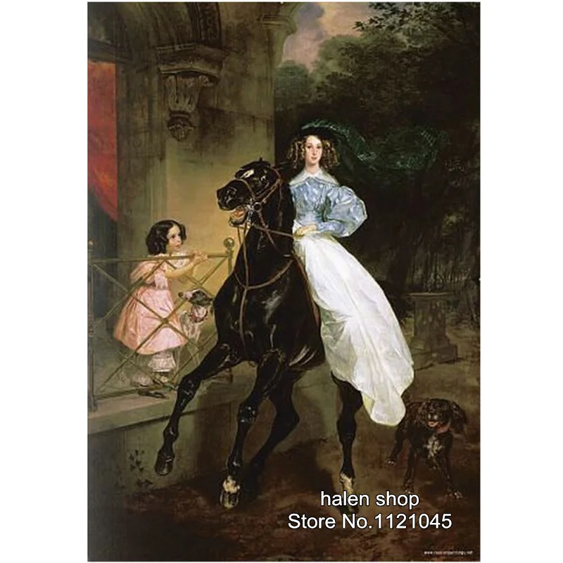 

Diamond Pattern Diamond Embroidery girl riding horse DIY Needlework Diamond Painting Cross Stitch Full Rhinestone Painting DF299