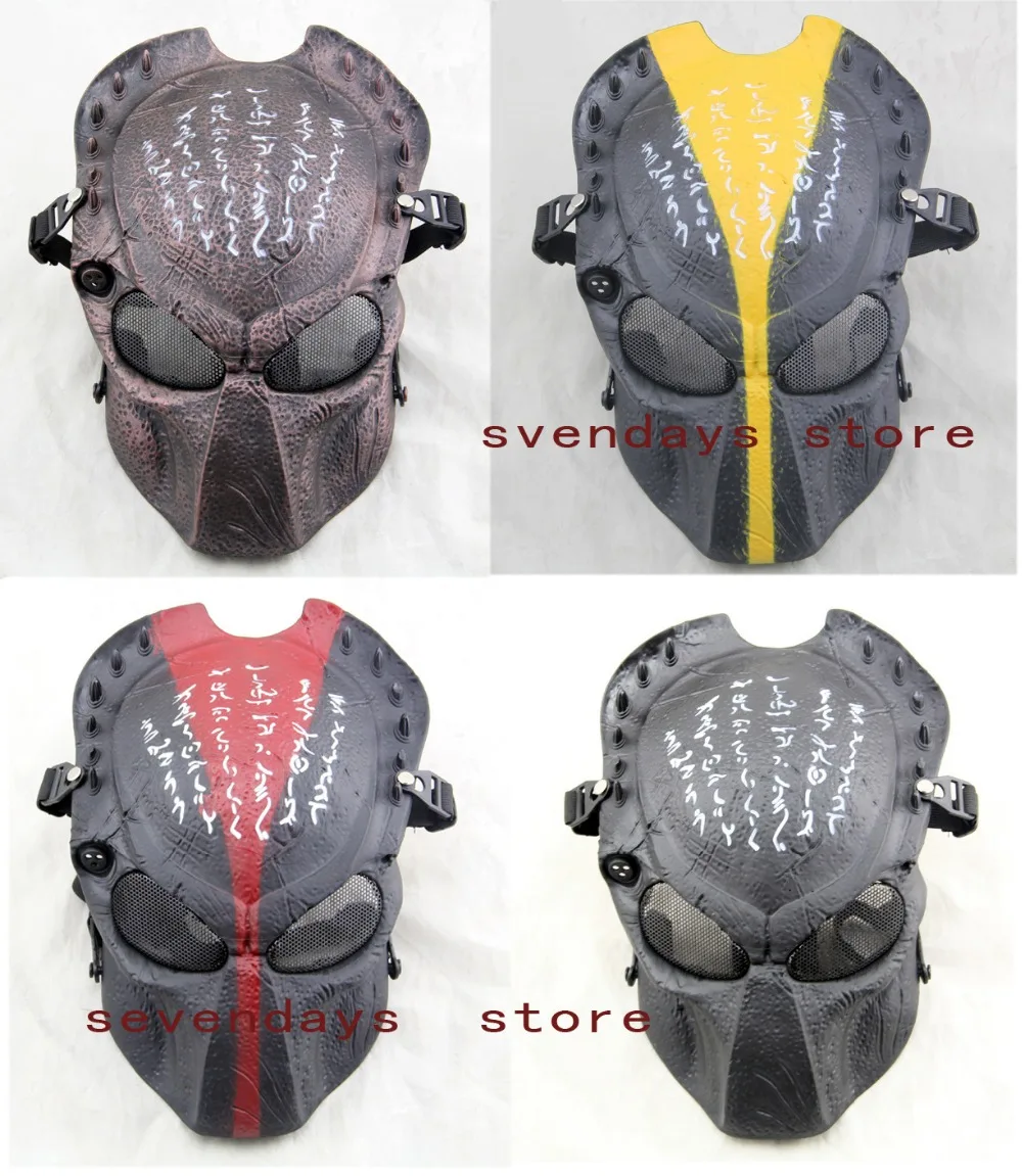 

Halloween Scary Predators Airsoft Mask Full Face Predators Masks CS Airsoft Paintball Dummy Gas Mask Cosplay Masquerade