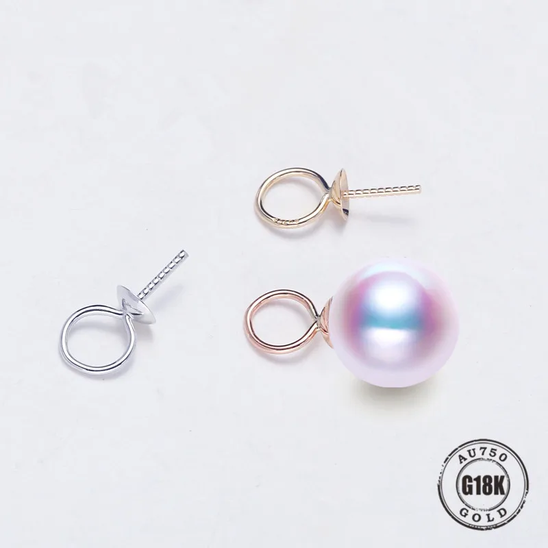 

solid 18k Yellow Gold pendant connector,cup and peg bead cap for necklace,earring,dangle sterling silver jewelry ,1 piece