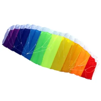 

New Rainbow Sports Beach Kite Power Dual Line Stunt Parafoil Parachute