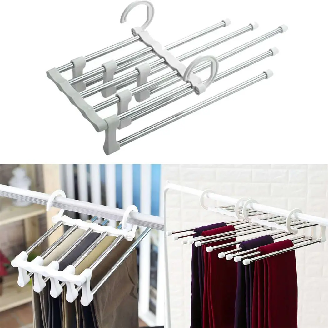 

Multi Layers Hangers Closet Jeans Trousers Casual, Travel, Outdoor, etc Storage Pants, etc Pants Organizer Rack