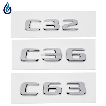 

For Mercedes Benz C Class W204 W203 W211 W210 C32 C36 C63 AMG Car Rear Tailgate Emblems Logo Letters Sticker Badge Decoration