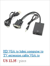 Высокое качество HDMI в VGA адаптер мужской в Famale конвертер адаптер 1080P цифро-аналоговый видео аудио для ПК ноутбук планшет