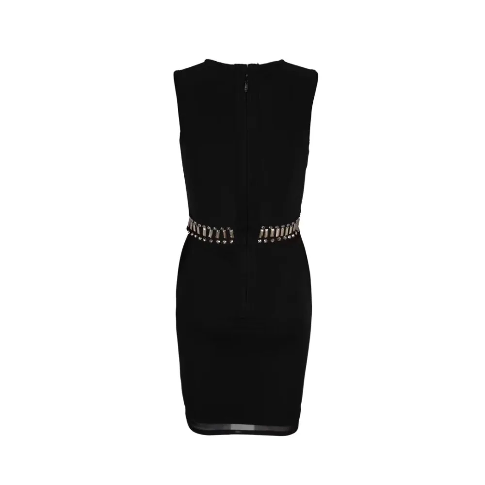 Fête Femmes Lacée Tenue Tricoté Top Clouté De Qualité Robe Noir Sexy 2019 Élastique wqI7qYa