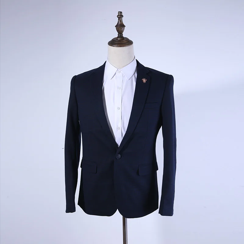 2017 Men Blazer Ternos Masculinos Slim Fit Suit Jacket Classic Fashion