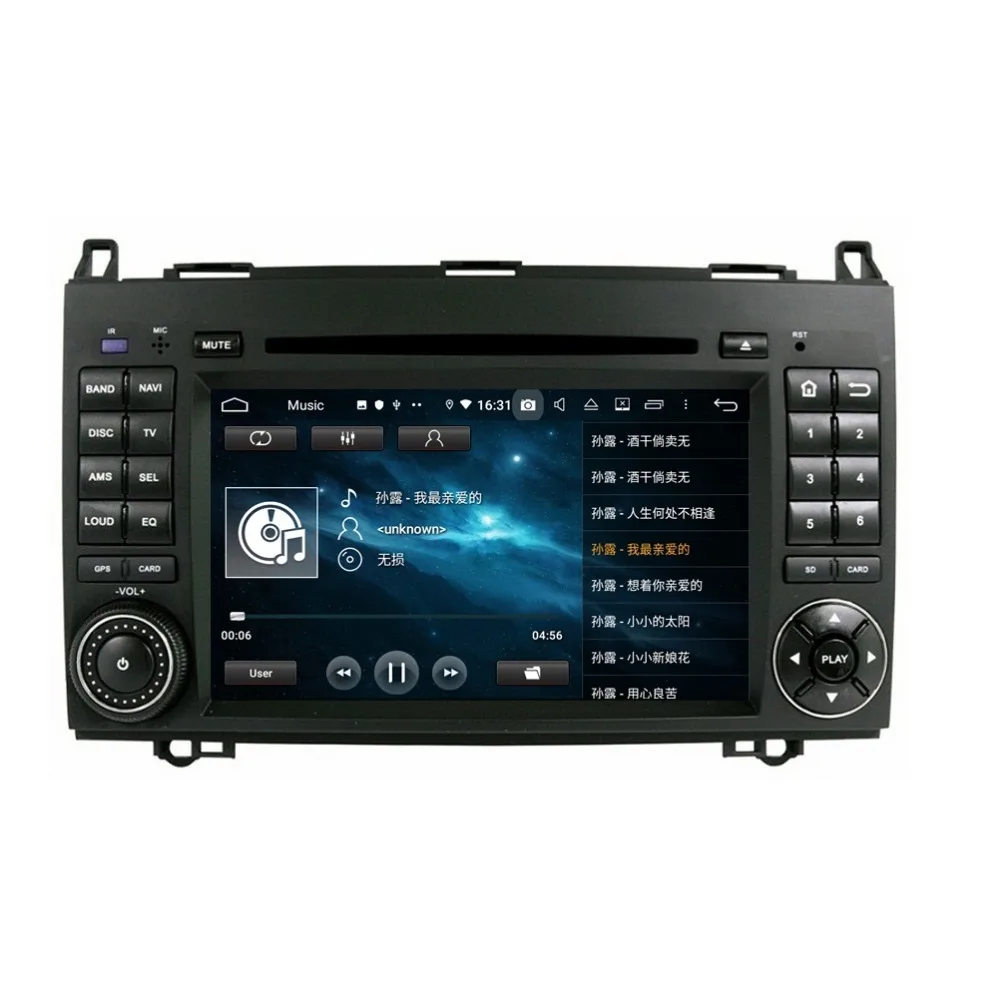 Perfect 1024*600 Octa Core 2 din 7" Android 9.0 Car DVD Radio GPS for Benz A-W169 B-W245 Viano Vito Bluetooth 4.2 WIFI 4GB RAM 32GB ROM 6