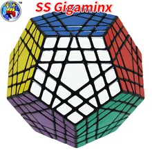 Shengshou Gigaminx магический куб черная основа с ПВХ наклейками профессиональный магический куб Обучающие Развивающие игрушки