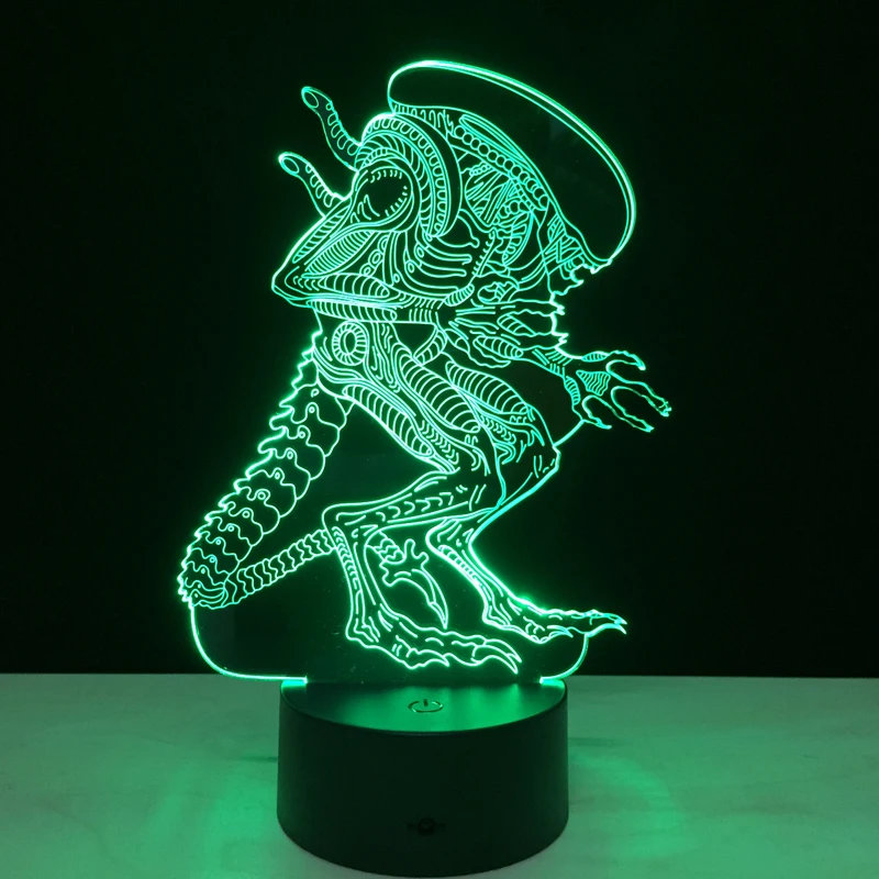 3d лампа Alien vs Predator 7 цветов меняющая цвет с USB кабелем GX136|mood lamp|3d lightmood lighting lamps |