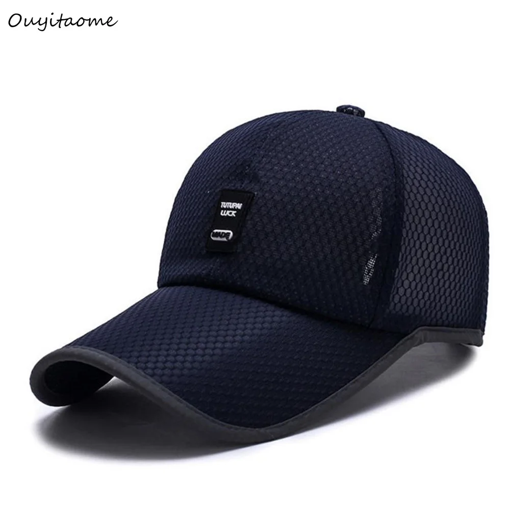 

2019 Ouyitaomee New Outdoor Sunshade Cap Male Ventilated Net Cap Extended Eaves Baseball Cap 5 Color Adjustable