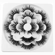 7 пар 25 мм ресницы 6D норковые накладные ресницы длинные ресницы удлинение толстые пушистые ручной работы инструменты для макияжа глаз