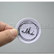 Пользовательские 3D светоотражающие вышивки этикетки, железа на этикетке, саржевой ткани