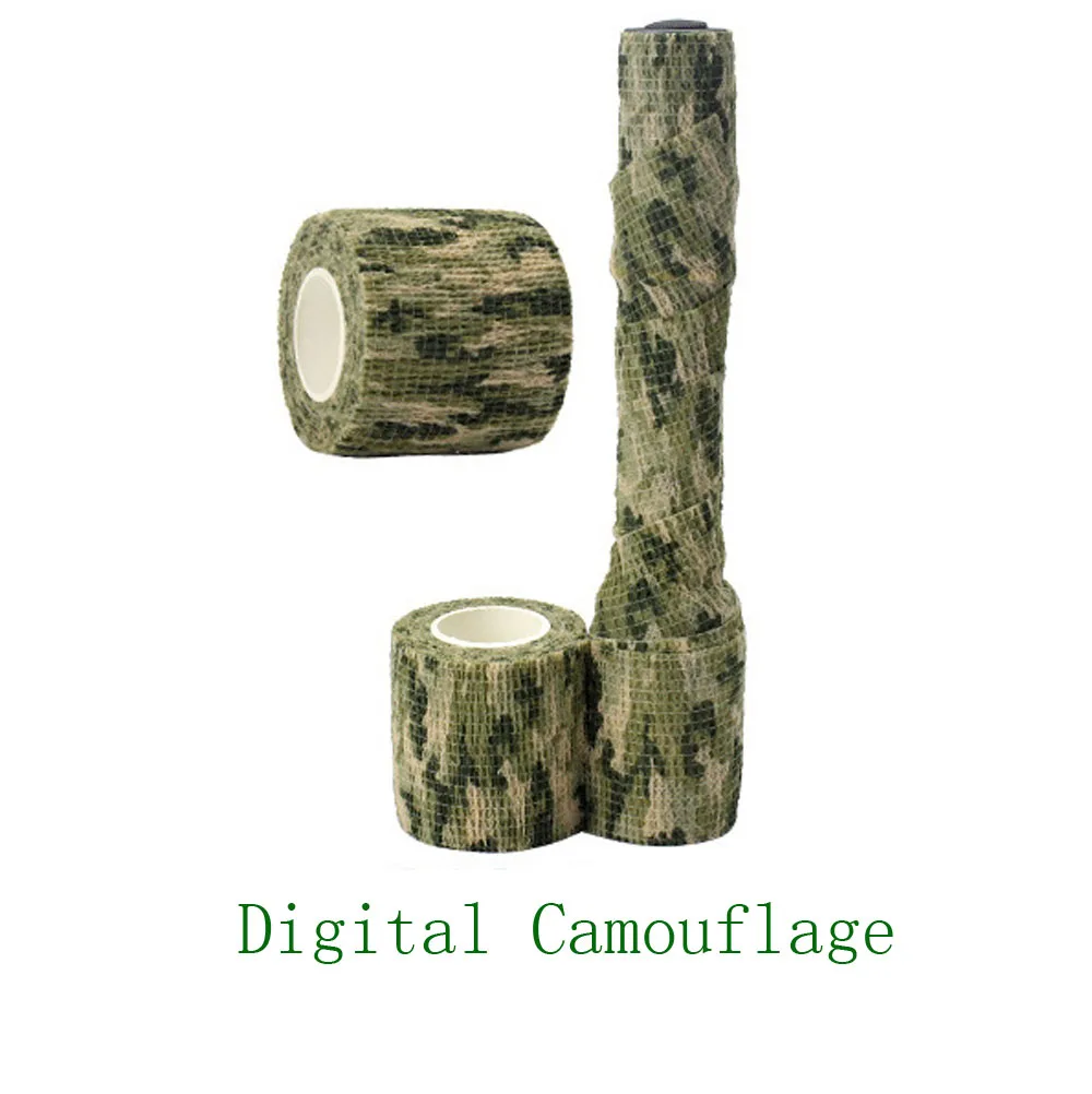 1 рулон U pick 4,5 м* 5 см Водонепроницаемый Открытый камуфляж походный Кемпинг Охота камуфляж Стелс ленты обертывания - Цвет: Digital Camo