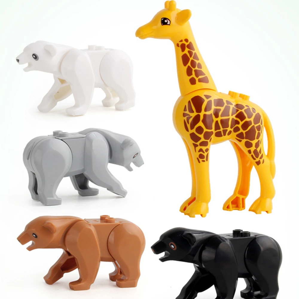 

Animal Zoo Original Big Building Blocks Classic Accessories Compatible with Duplo Figure Set Bricks Children Baby Toys DIY Gifts