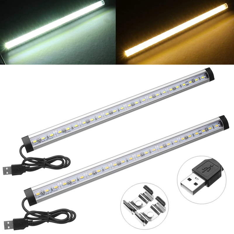 

CLAITE 5V 5630 SMD LED lamp 24LEDs 36LEDs 35CM/50CM USB LED Tube Rigid Strip Light Bulb Bar Reading / Book / Desk Night Light