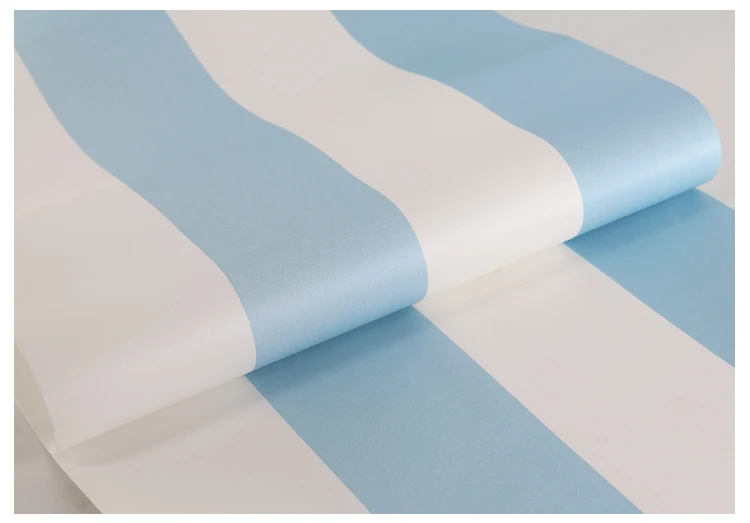 Bacaz синий-вертикальная полоса обои для стен ребенок номер 3d полоску Уолл рулона бумаги 3d стен 3d papel де parede