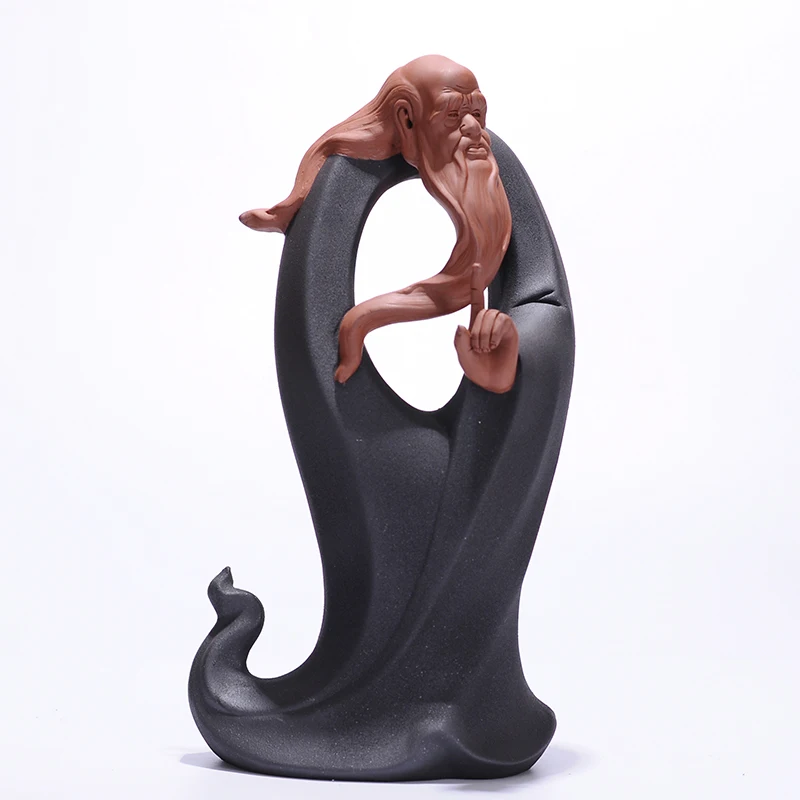

Traditional Chinese Home Decor Tea Pets Laozi Damo Ceramic Crafts Clay Zen Tearoom Ornaments Study Desktop Decoration