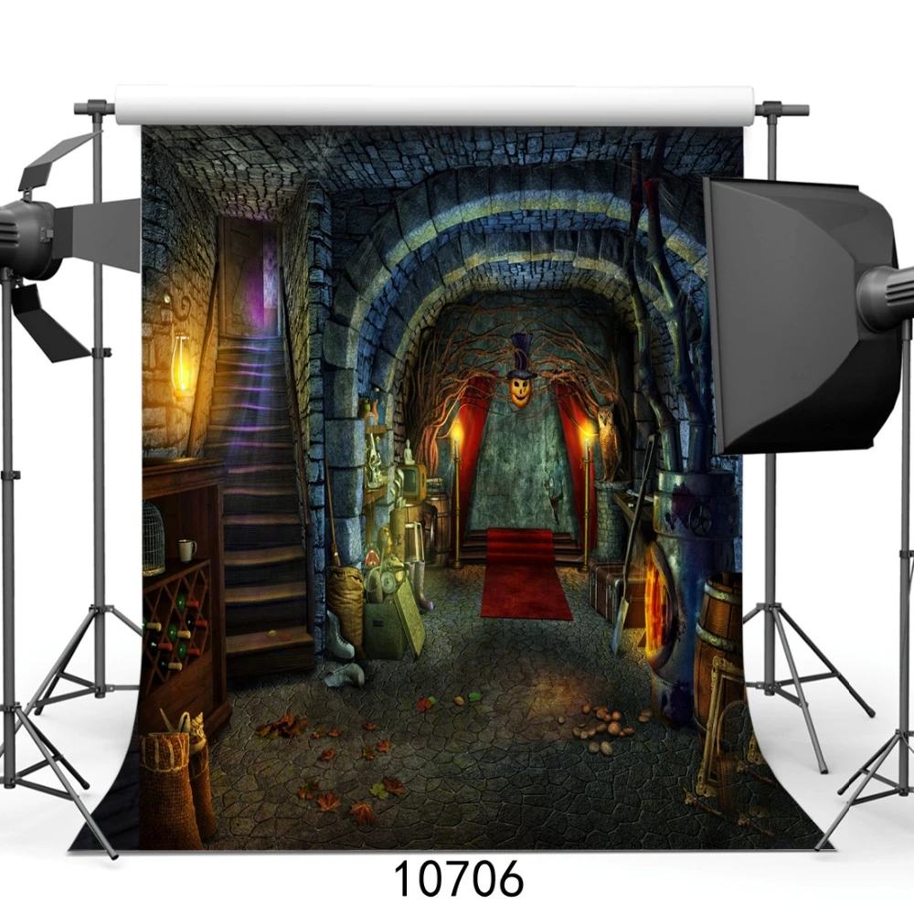 ハロウィン背景ファンタジー写真撮影の背景奇妙な地下写真スタジオの背景ビニール布 3d 背景 Aliexpress